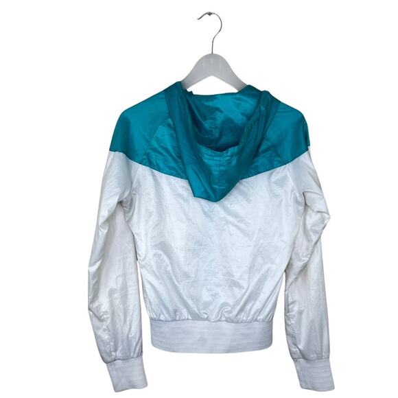Nike Windrunner Jacket Light Windbreaker White & Turquoise Size XS - Picture 3 of 13